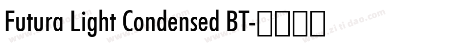 Futura Light Condensed BT字体转换